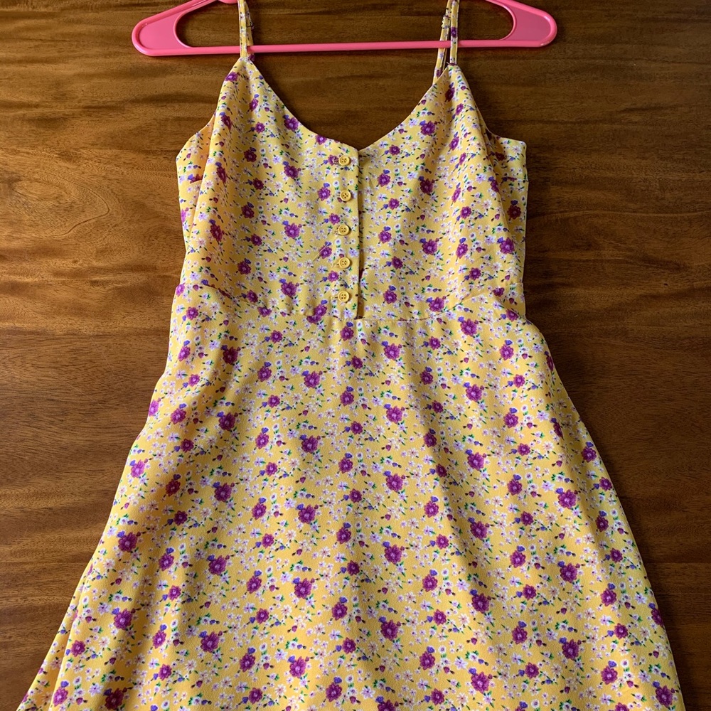 forever 21 yellow floral dress